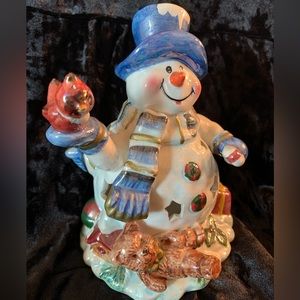 Dalton Porcelain 6.5” Snowman TeaLight Holder